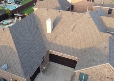 roof top of a big house